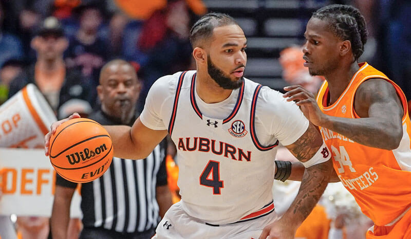 Auburn Tigers forward Johni Broome (4) during the second half against the Alabama State Hornets.