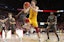 Iowa State Cyclones forward Aljaz Kunc (5) scores against the Southeastern Louisiana Lions at James H. Hilton Coliseum. The Cyclones beat Lions 77 to 54.