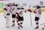 New Jersey Devils left wing Jesper Bratt (63) celebrates with left wing Erik Haula (56) after the game against the Florida Panthers at Amerant Bank Arena. Mandatory Credit: Sam Navarro-Imagn Images