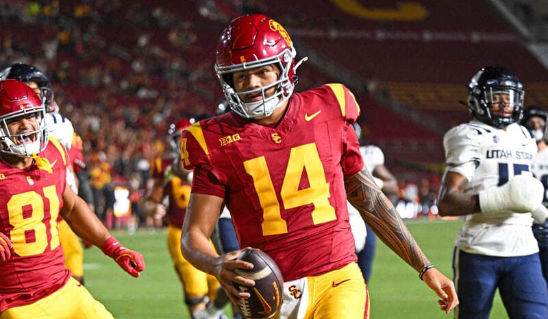 Jayden Maiava of the USC Trojans 