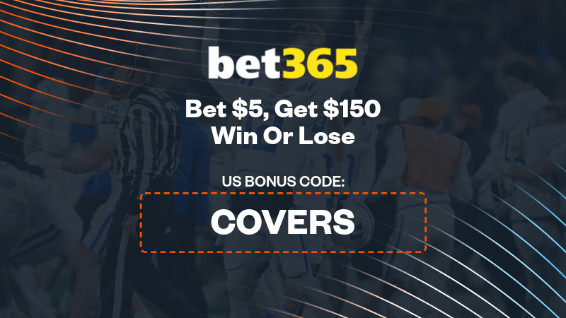 Use bet365 bonus code "COVERS" to Bet $5, and get $150 bonus bets, win or lose on your first bet. - IMAGN IMAGES