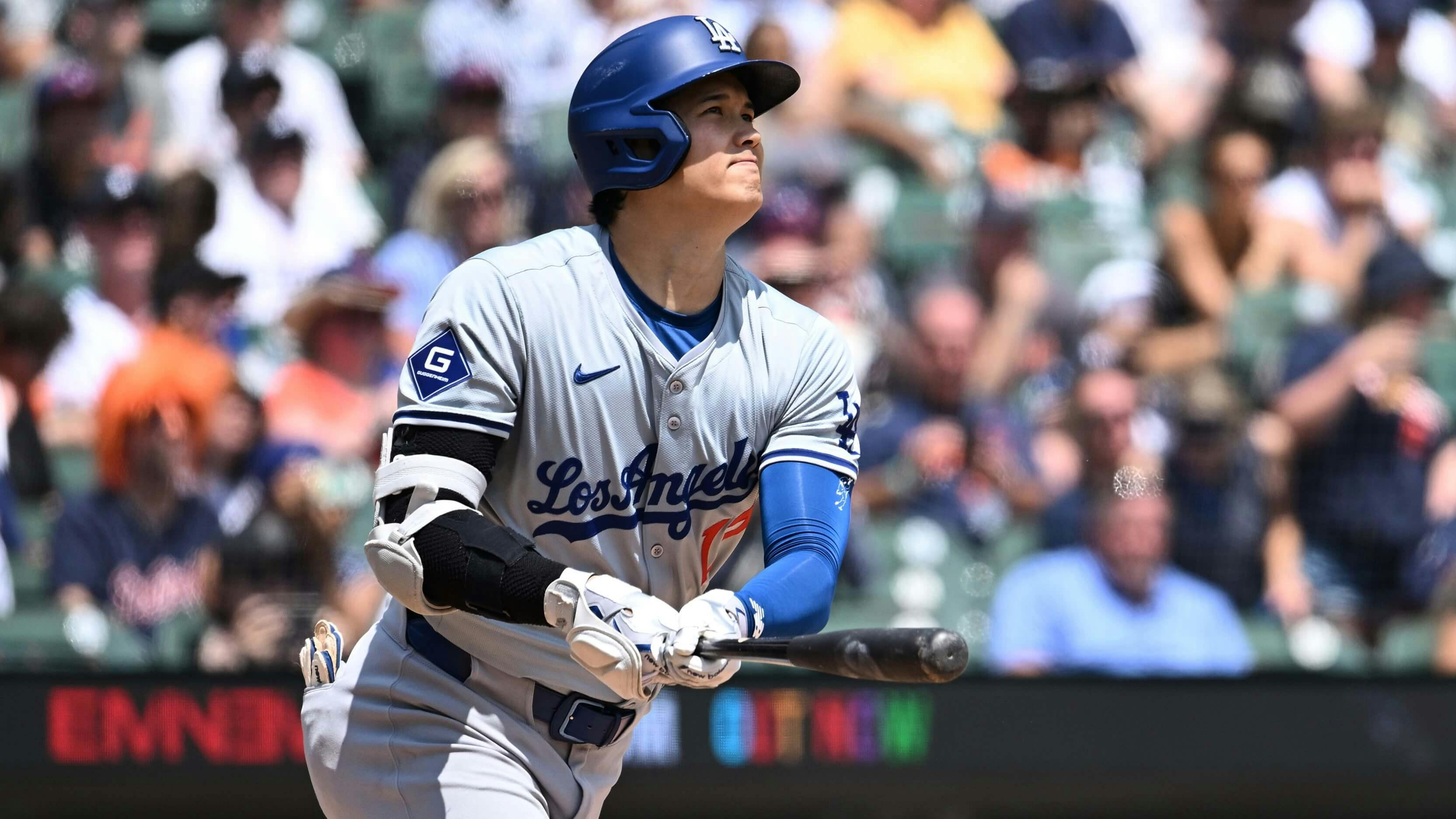 Los Angeles Dodgers DH Shohei Ohtani in MLB action.