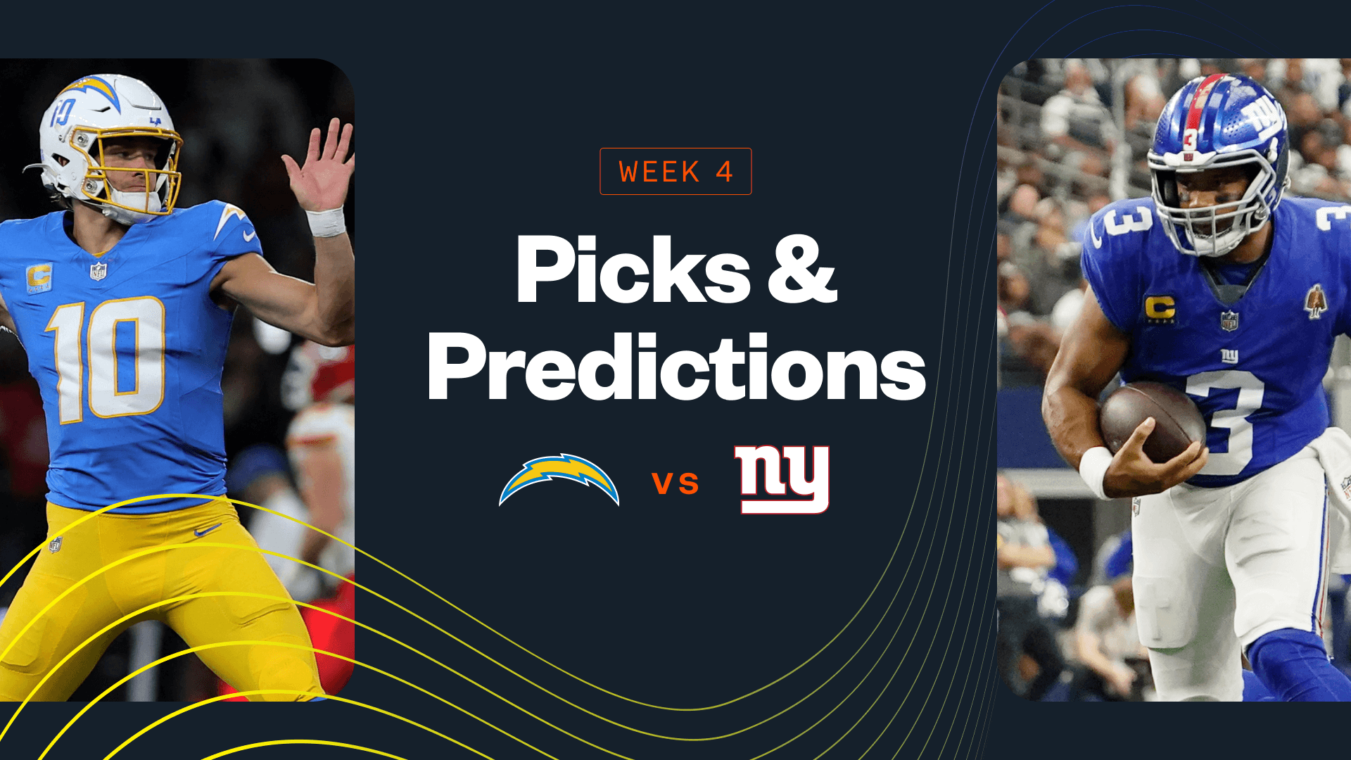 Chargers vs Giants Predictions, Picks & Best Bets for NFL Week 4 Today