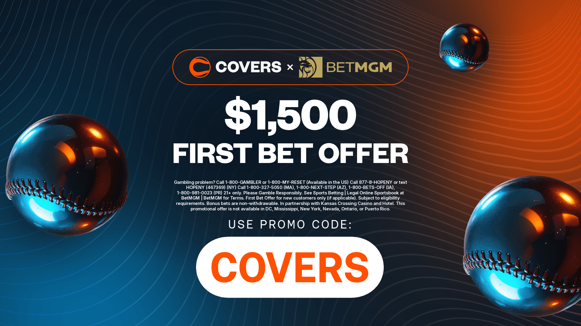 BetMGM Bonus Code COVERS: Claim up to $1,500 Bonus Bets for Monday's MLB & WNBA Games