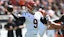 Cincinnati Bengals quarterback Joe Burrow (9) throws during the second half.