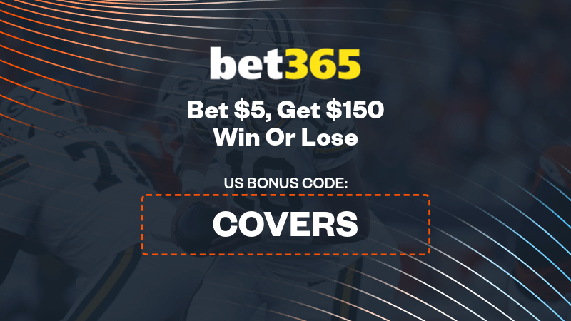 Use bet365 bonus code "COVERS" to Bet $5, and get $150 bonus bets, win or lose on your first bet. - IMAGN IMAGES