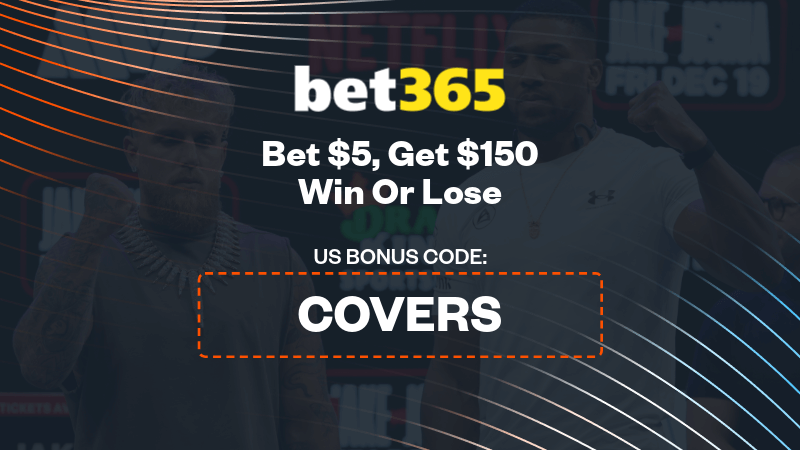 Use bet365 bonus code "COVERS" to Bet $5, and get $150 bonus bets, win or lose on your first bet. - IMAGN IMAGES