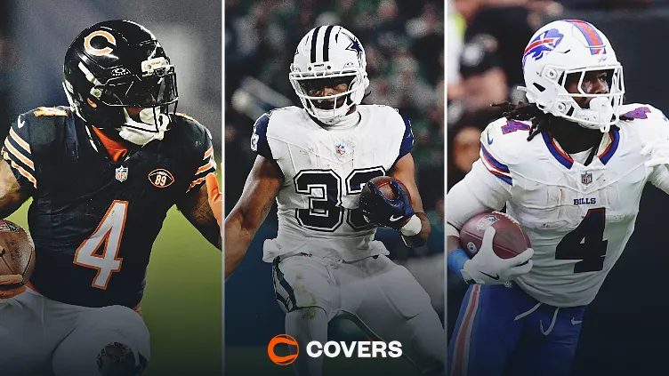 NFL anytime touchdown scorer grades Week 8. D'Andre Swift, Javonte Williams, James Cook.