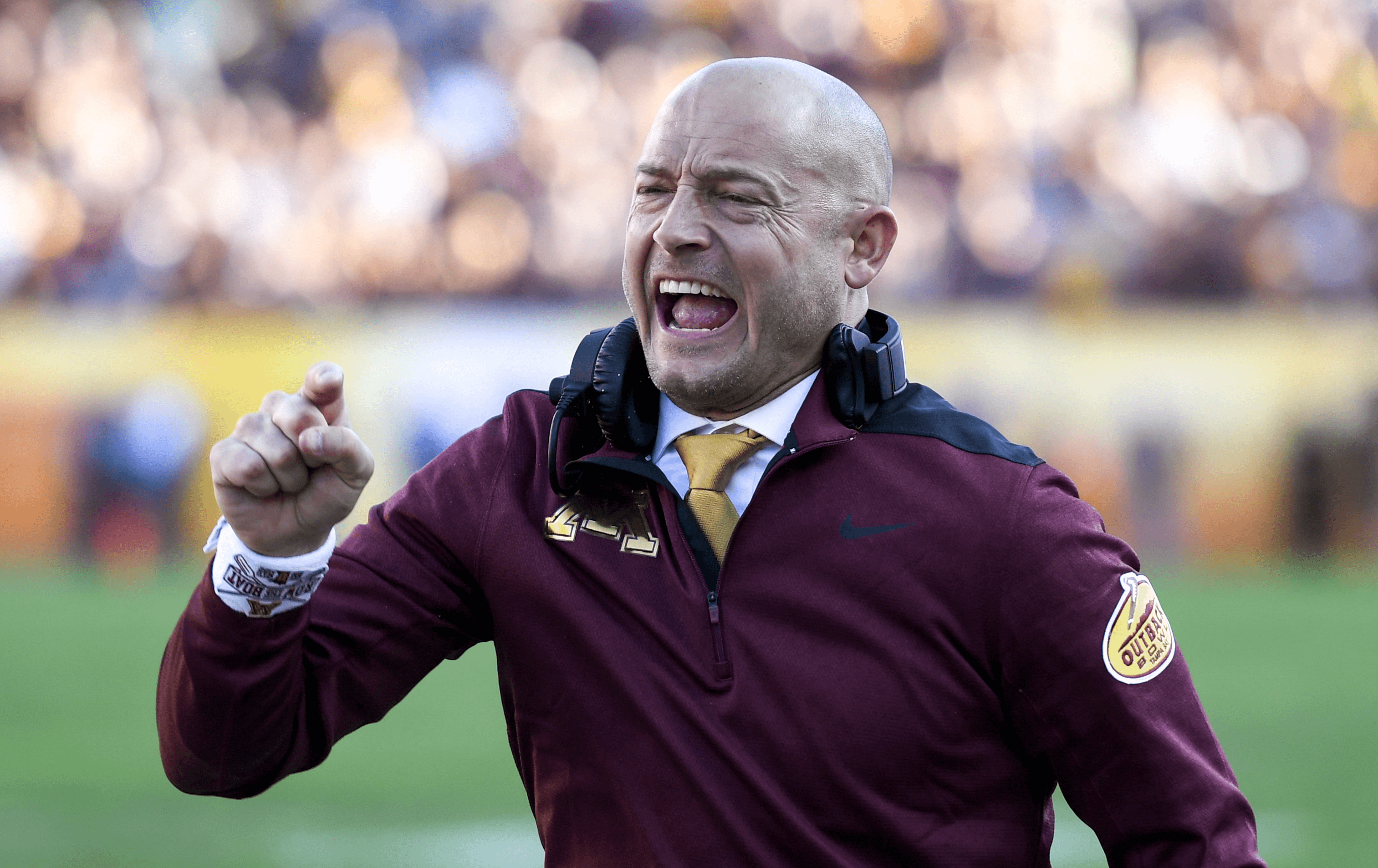 PJ Fleck of the Minnesota Golden Gophers NCAAF