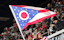 A United States fan waves an Ohio Flag during the second half of the 2022 FIFA World Cup Qualifying game against El Salvador at Lower.com Field in Columbus, Ohio on January 27, 2022. Ceb Usmnt Kwr 45