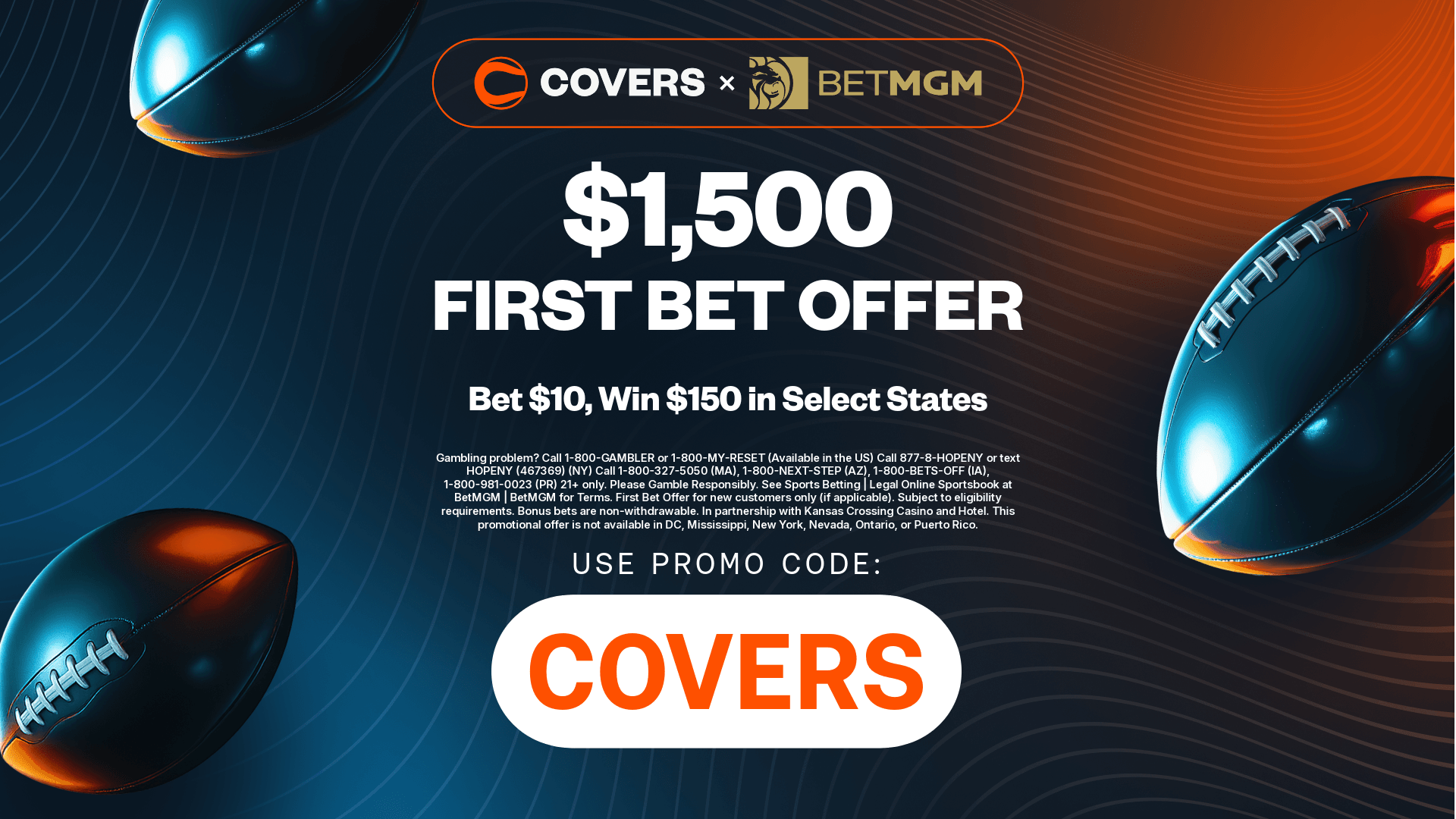 Use BetMGM bonus code COVERS to get up to $1,500 bonus bets back if your first bet loses!