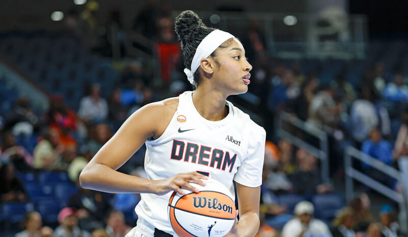 Atlanta Dream forward Angel Reese (5).