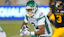 Saskatchewan Roughriders wide receiver KeeSean Johnson (3) runs with the football after a pass reception against the Hamilton Tiger-Cats at Hamilton Stadium.