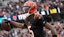 Bengals Tee Higgins (5) celebrates a touchdown.