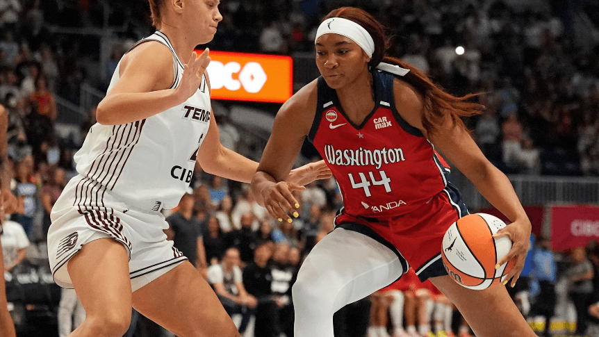 Washington Mystics forward Kiki Iriafen WNBA