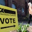 A voter arrives at a polling station in Toronto, Canada, on April 28, 2025. (Photo by Zou Zheng/Xinhua) (Photo by Xinhua/Sipa USA)