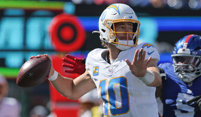 Justin Herbert Odds, Picks & Same-Game Parlay for Commanders vs Chargers