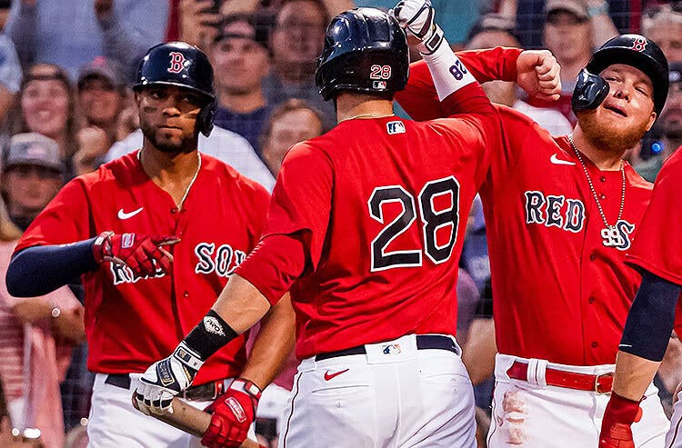 Xander Bogaerts J.D. Martinez Alex Verdugo Boston Red Sox MLB