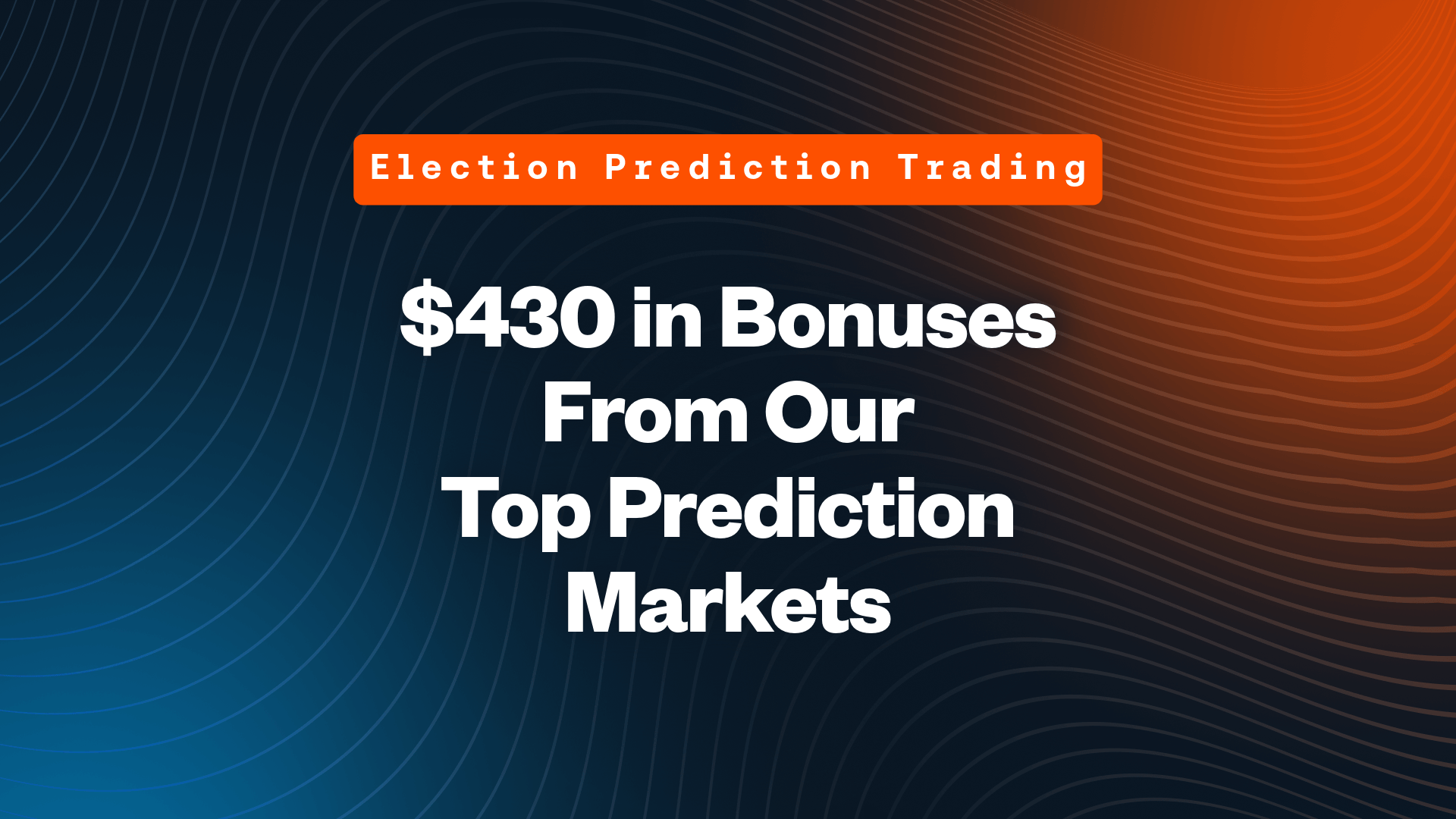 Claim prediction market welcome bonuses by signing up today!