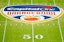 Capital One Orange Bowl graphic on football field.