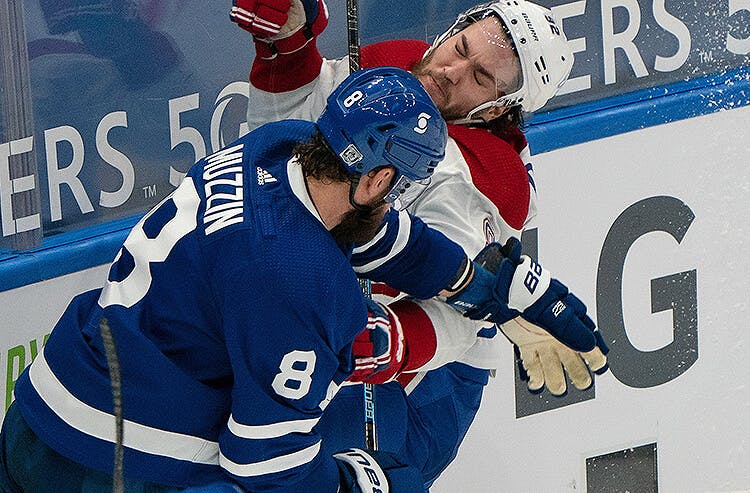 Jake Muzzin Toronto Maple Leafs Jonathan Drouin Montreal Canadiens NHL
