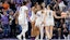 Golden State Valkyries guard Veronica Burton (22) is congratulated.