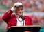 An emotional Cincinnati Reds hall of famer Pete Rose adjusts his cap as he takes the microphone during a pregame ceremony for the unveiling of Pete Rose's bronze statue being installed outside the stadium on Saturday, June 17, 2017. Sam Greene/The Enquirer