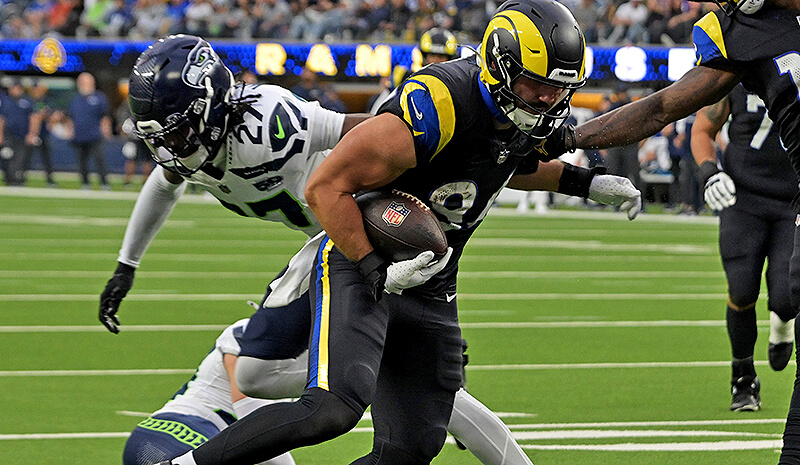 Rams vs Seahawks computer picks Colby Parkinson