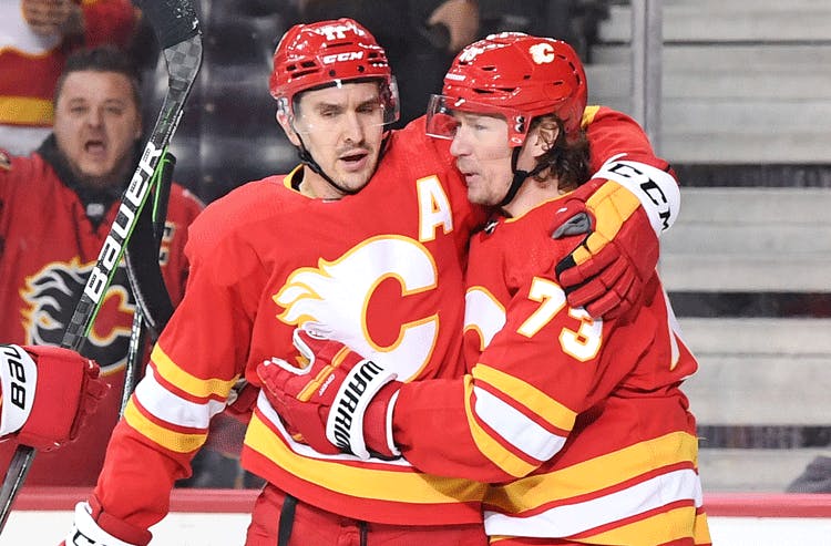 Tyler Toffoli Mikael Backlund Calgary Flames NHL