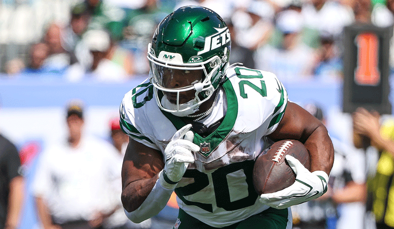 Breece Hall of the New York Jets NFL