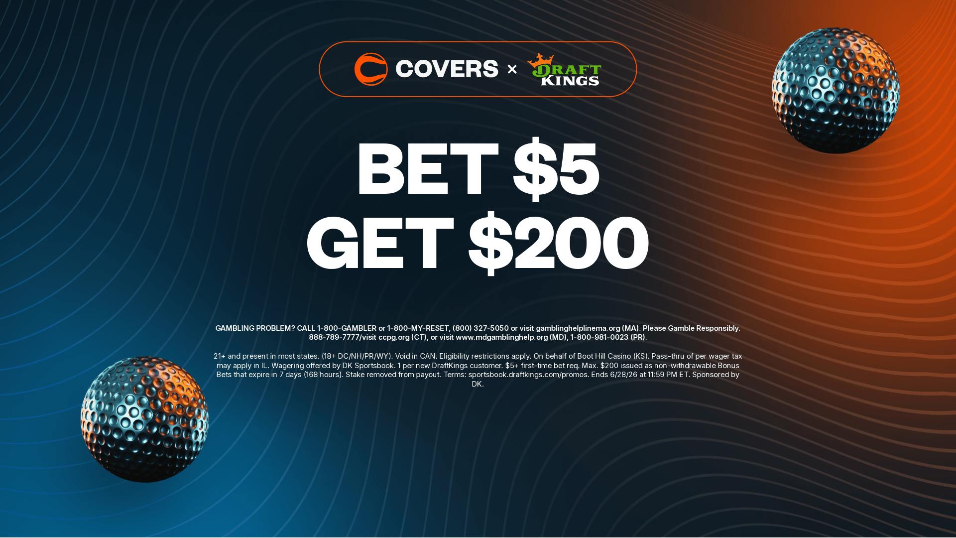 Bet $5, get $200 bonus bets without needing a DraftKings promo code.