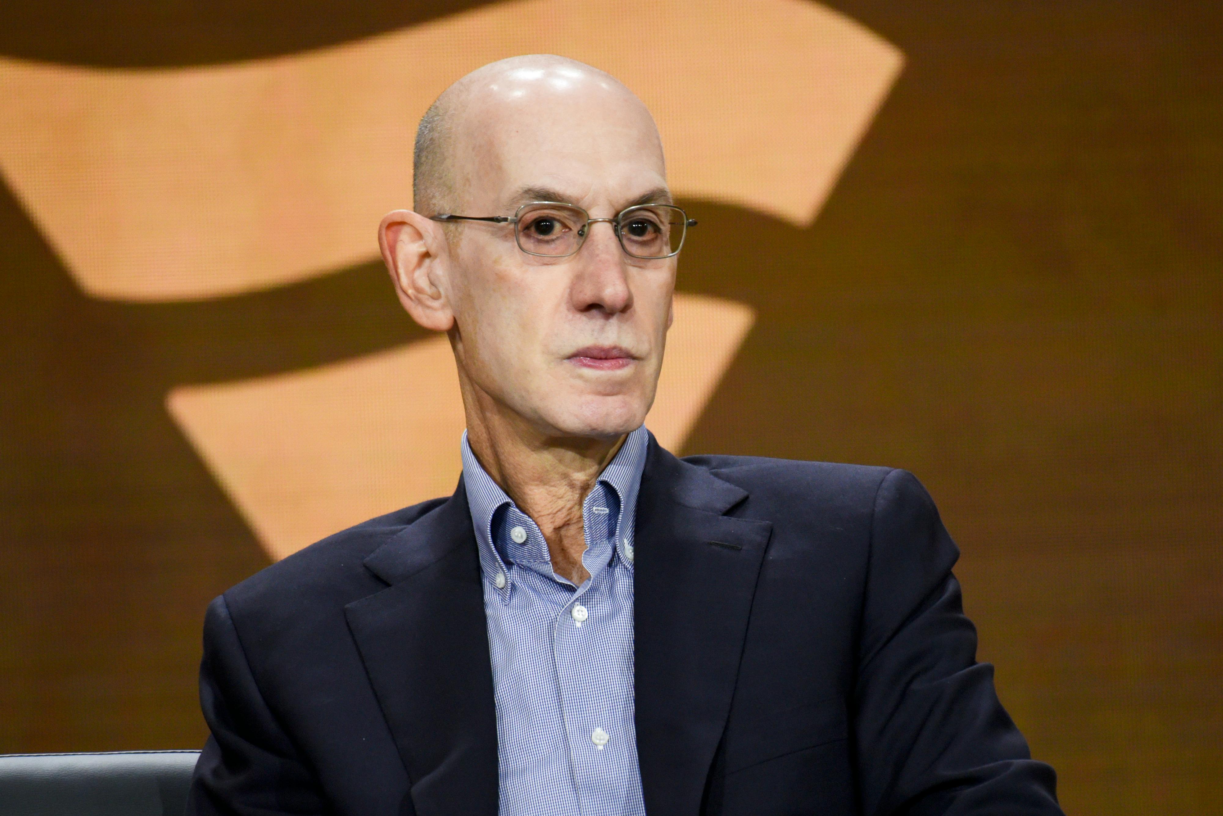 NBA Commissioner Adam Silver attending Fanatics Fest NYC 2024 at Javits Center in New York, NY on August 18, 2024. (Photo by Efren Landaos/ Sipa USA)