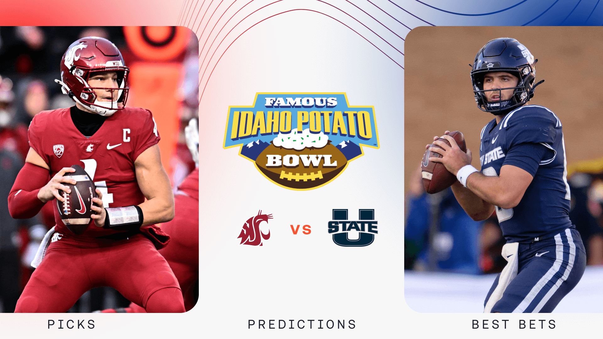 Washington State vs Utah State Prediction, Picks & Best Bets for Today's Famous Idaho Potato Bowl
