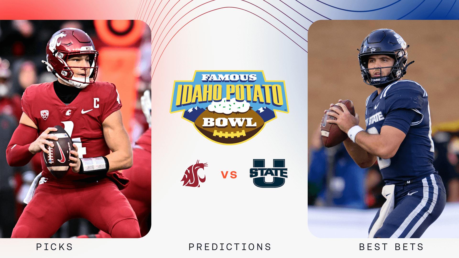 Washington State vs Utah State Prediction, Picks & Best Bets for Today's Famous Idaho Potato Bowl