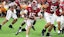 Alabama Crimson Tide quarterback Ty Simpson (15) runs with the ball.