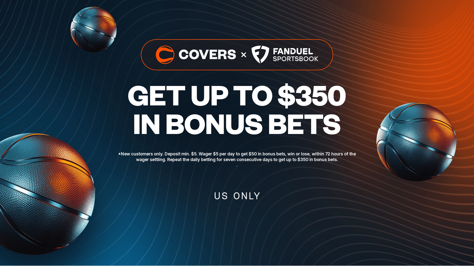 Get up to $350 in Bonus Bets with the FanDuel promo code offer.