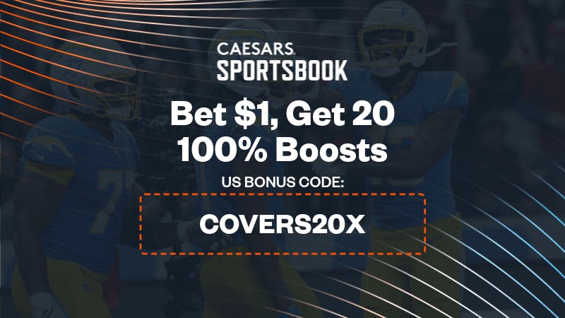 Caesars Sportsbook Promo Code 'COVERS20X': Get 20 Profit Boosts Back On Chargers vs Raiders Monday Night Football