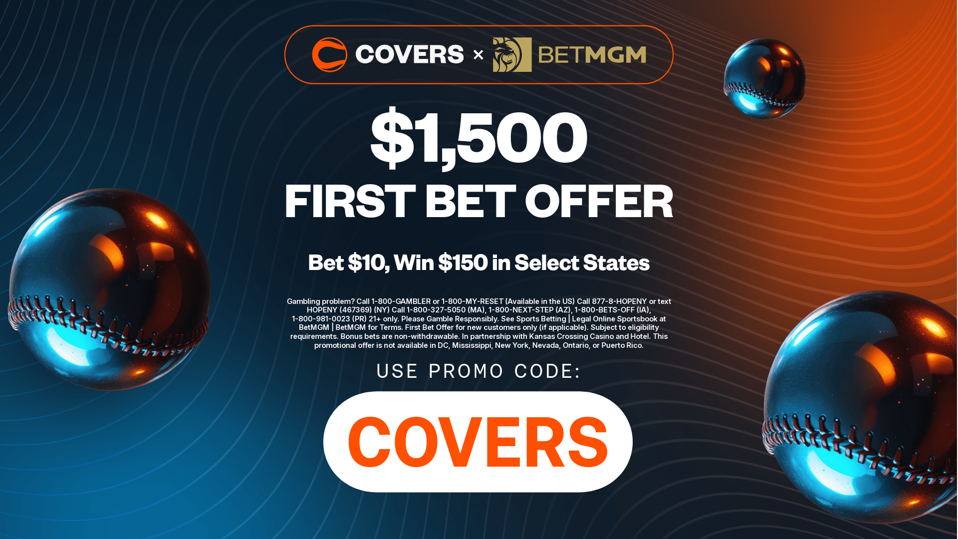 Use BetMGM bonus code COVERS to get up to $1,500 bonus bets back if your first bet loses!