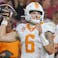 Tennessee Volunteers quarterback Joey Aguilar (6) throws the ball in the third quarter against Alabama Crimson Tide at Saban Field at Bryant-Denny Stadium.