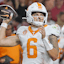 Tennessee Volunteers quarterback Joey Aguilar (6) throws the ball in the third quarter against Alabama Crimson Tide at Saban Field at Bryant-Denny Stadium.