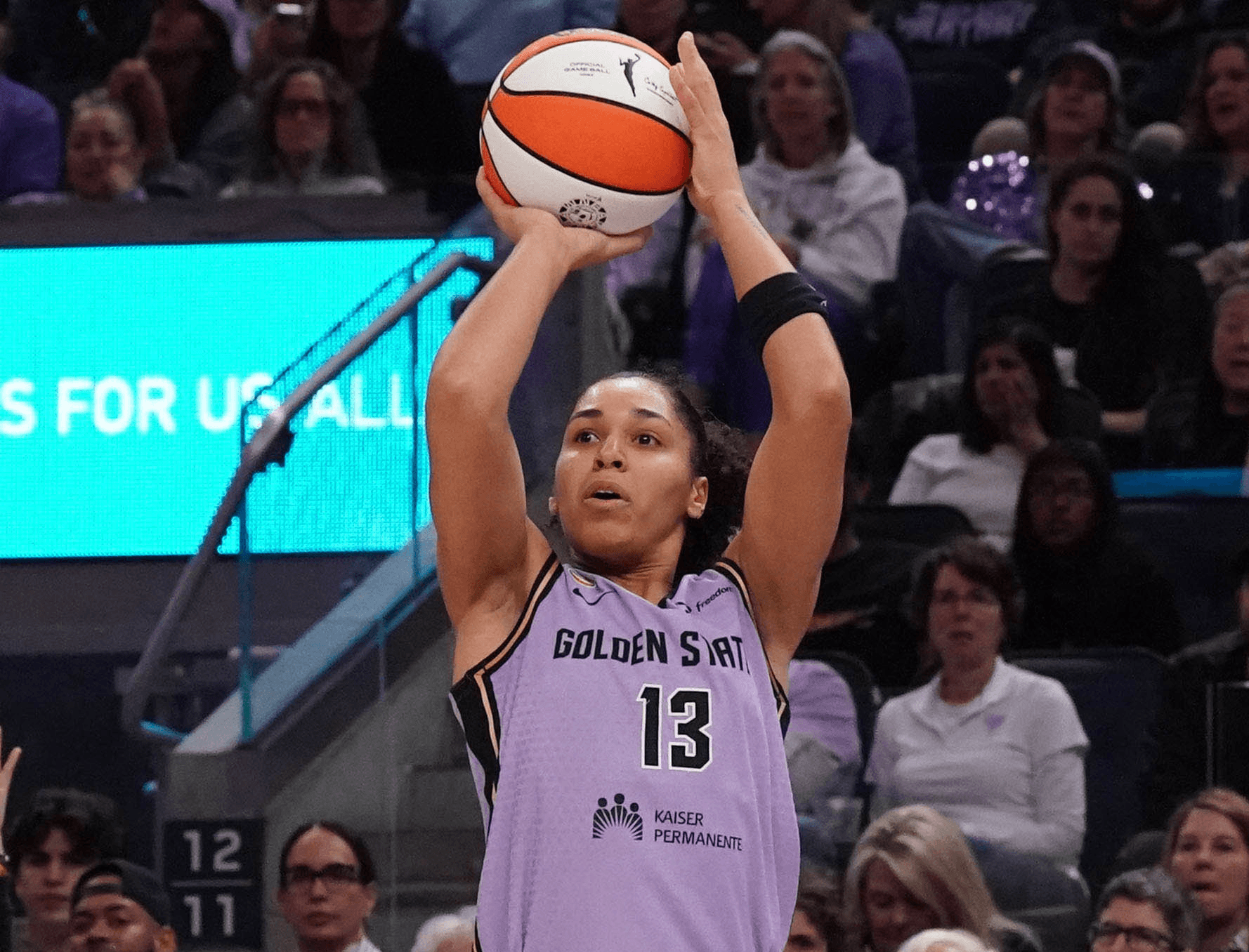Janelle Salaun of the Golden State Valkyries WNBA