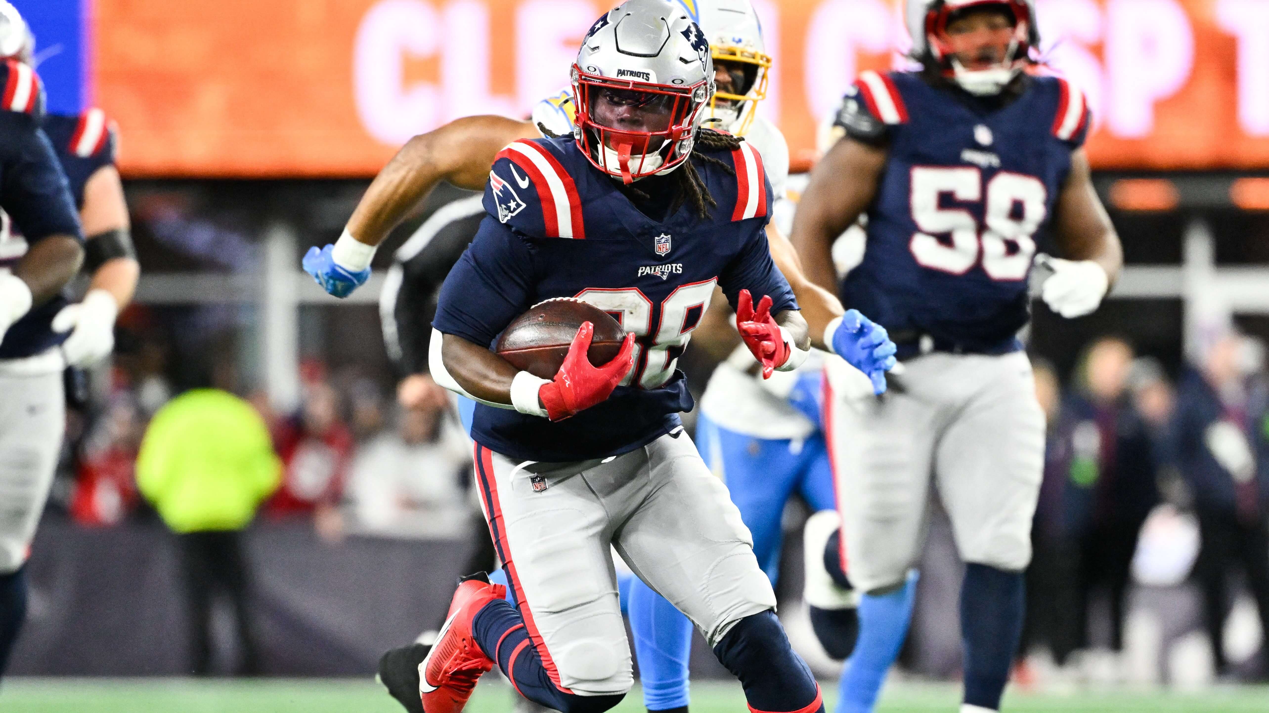 How To Bet - Rhamondre Stevenson Predictions, Odds & Projections for today's Super Bowl 60 