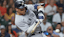 New York Yankees designated hitter Aaron Judge (99) bats during the seventh inning against the Houston Astros at Daikin Park.
