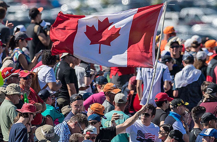 Canadian flag sporting event