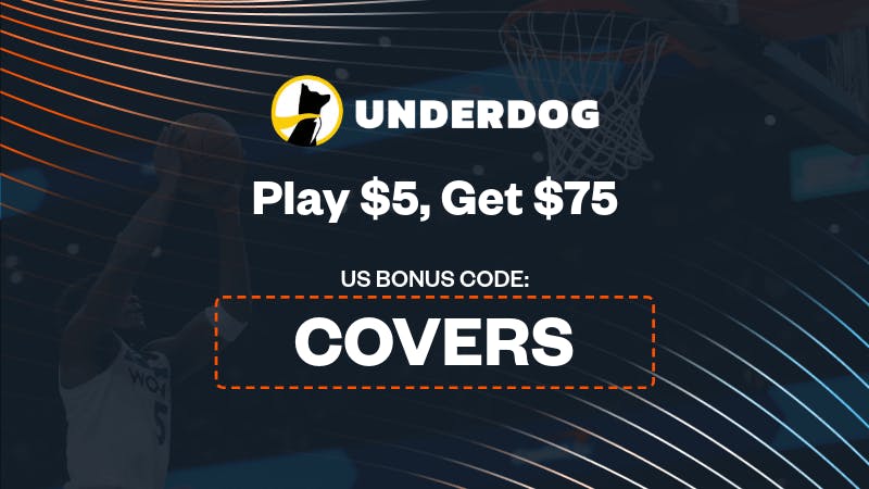 Underdog Promo Code 'COVERS': Claim A $75 Bonus For A $5 Play On Heat vs Timberwolves Tonight