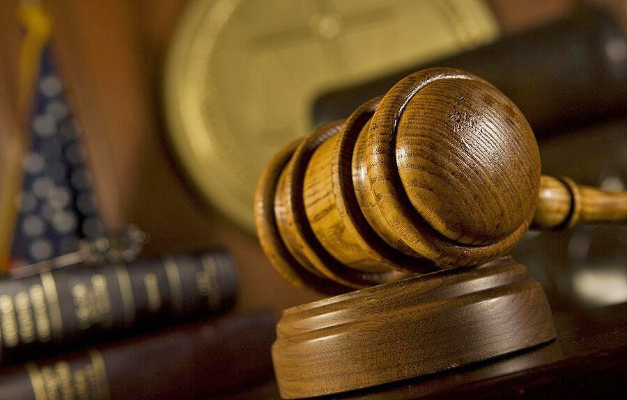 Close up of a court gavel