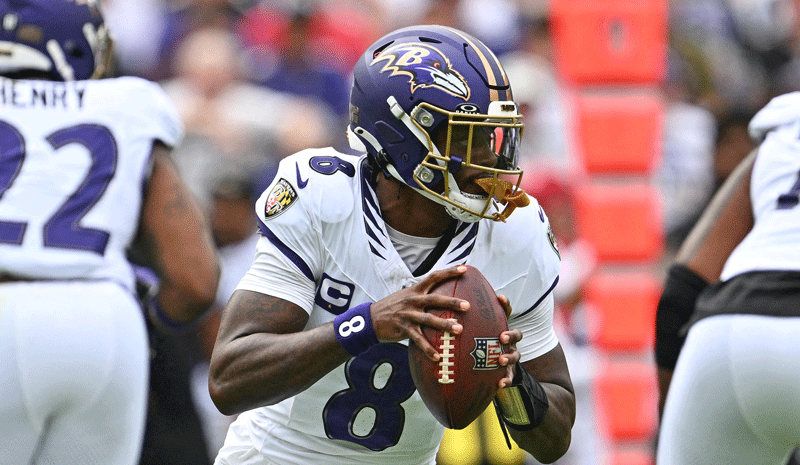 Baltimore Ravens quarterback Lamar Jackson NFL.