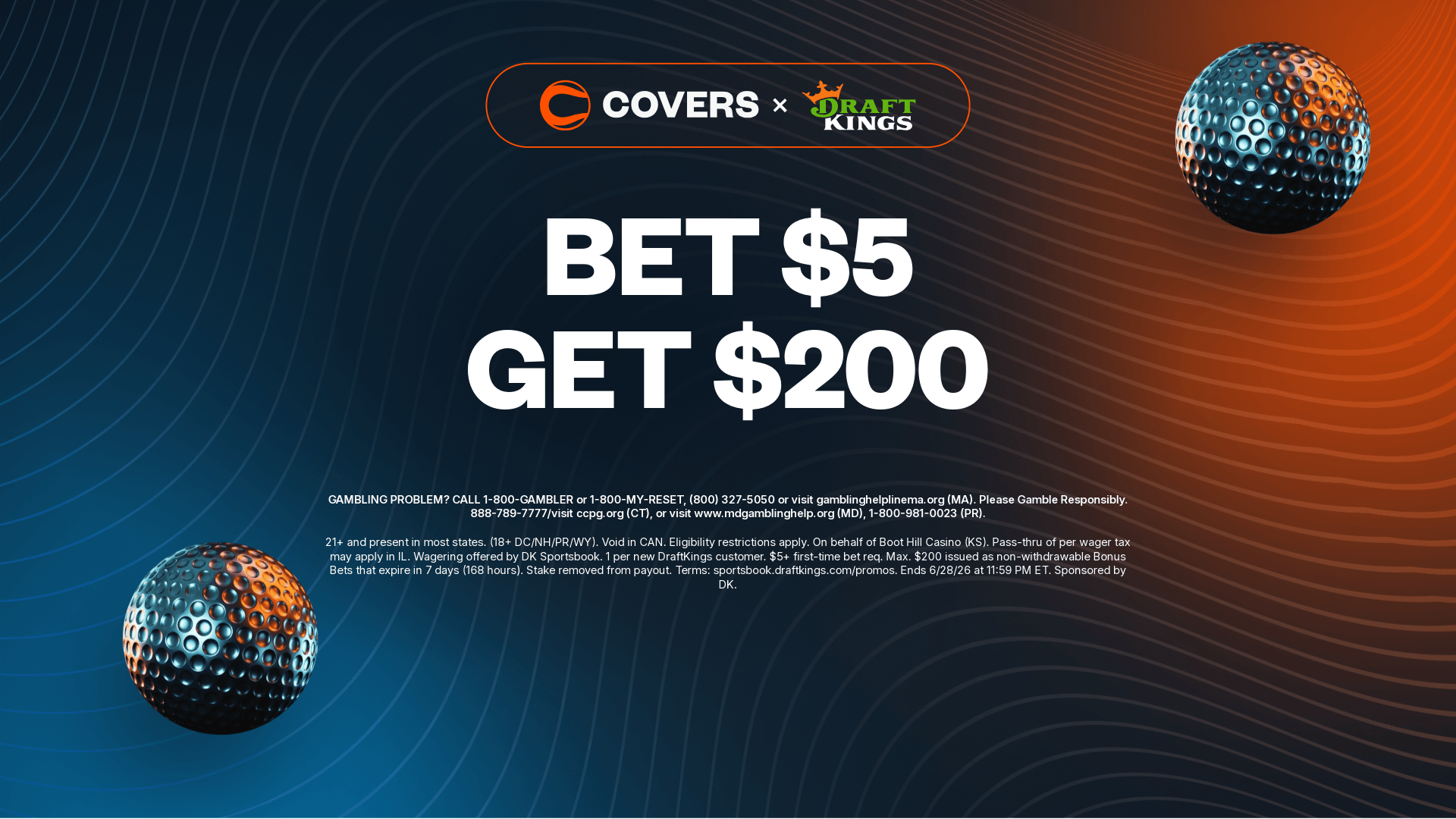 Bet $5, get $200 bonus bets without needing a DraftKings promo code.