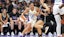Los Angeles Sparks guard Kelsey Plum (10) dribbles against Golden State Valkyries guard.