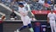Toronto Blue Jays shortstop Bo Bichette (11) hits a single.